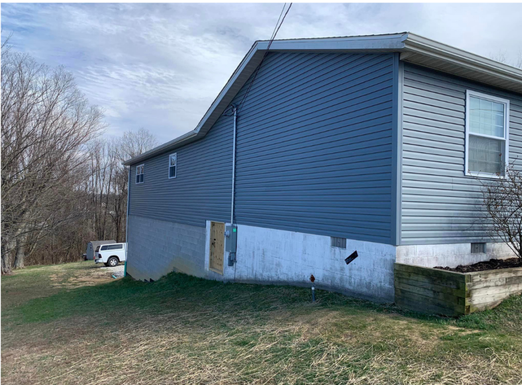 New siding on house