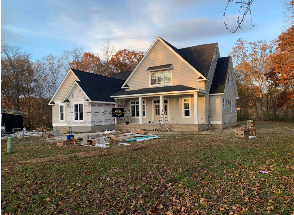 Siding on front of home