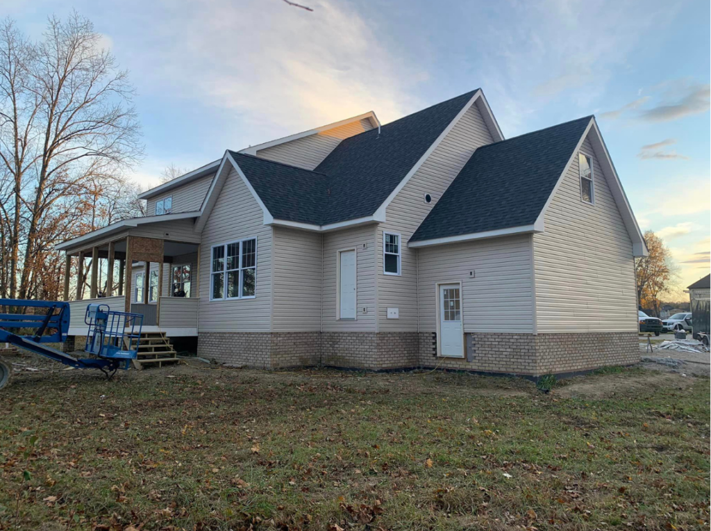 Siding on back of home