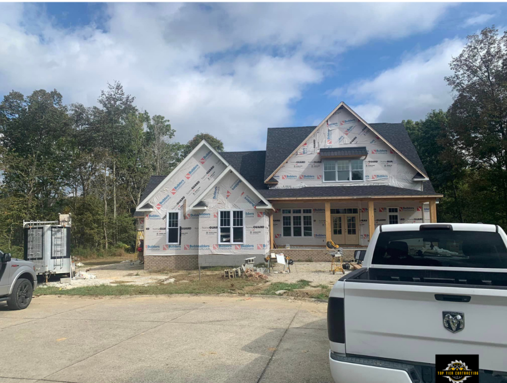 House prepared for new siding