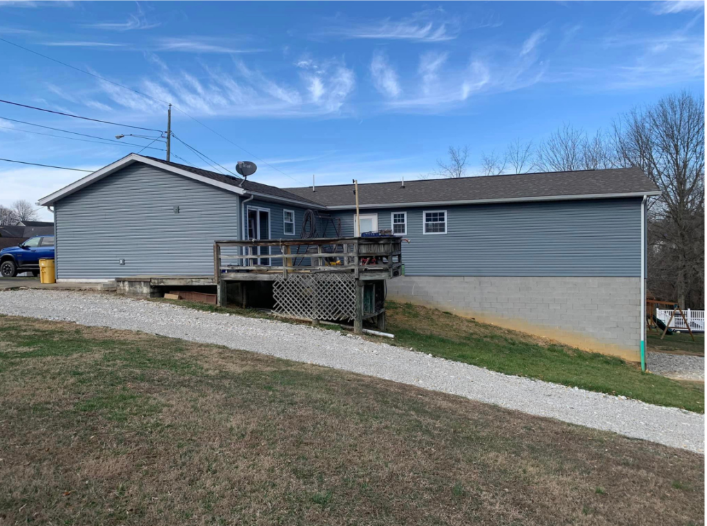 Old wooden deck before being replaced